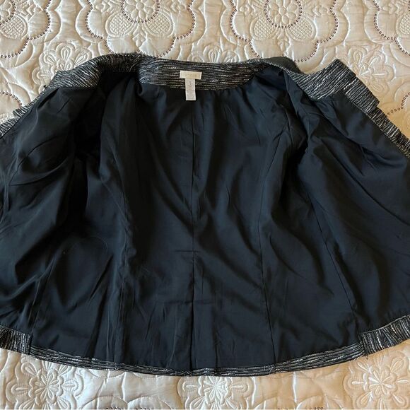 Chico’s Wool Blend Textured Blazer Jacket Size 1 / M(8) - Picture 8 of 9